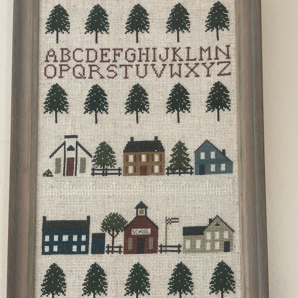 Source Unknown Alphabet and Village Wall Art - Brown, Green,‎ Blue